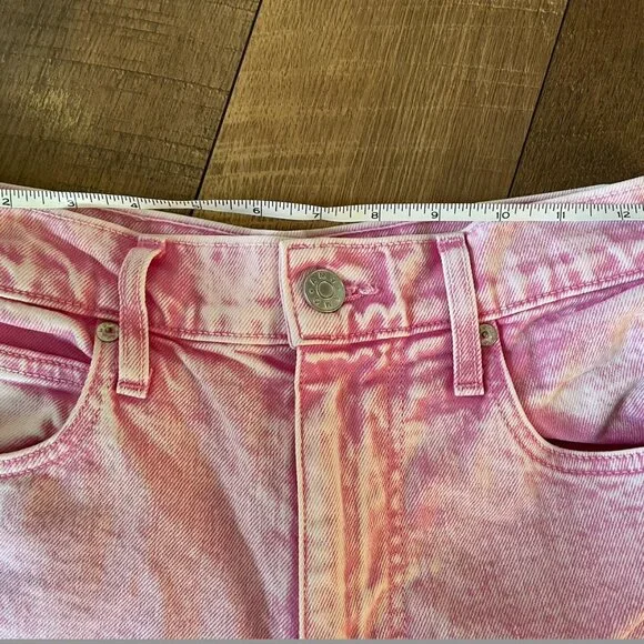 Amo Jeans Frida Wide Leg High Waisted Peony Pink Jeans 26 - Picture 11 of 12